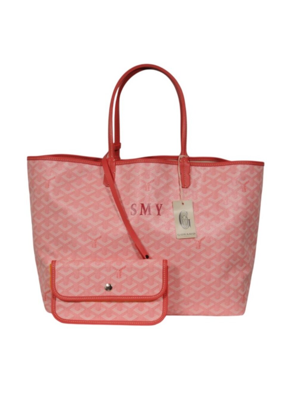 Goyard Rose Pink Saint Louis PM Tote Shoulder Bag Limited Top Handle Travel